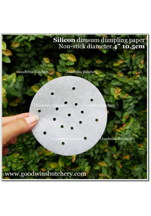 BAKPAW DUMPLING DIMSUM SILICON PAPER non-stick 4" 10.5cm 50 sheets